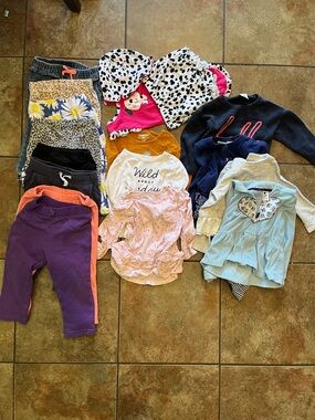 24M Toddler Mixed Clothing Lot bundle- Pink, Purple, Blue, White